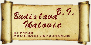 Budislava Ikalović vizit kartica